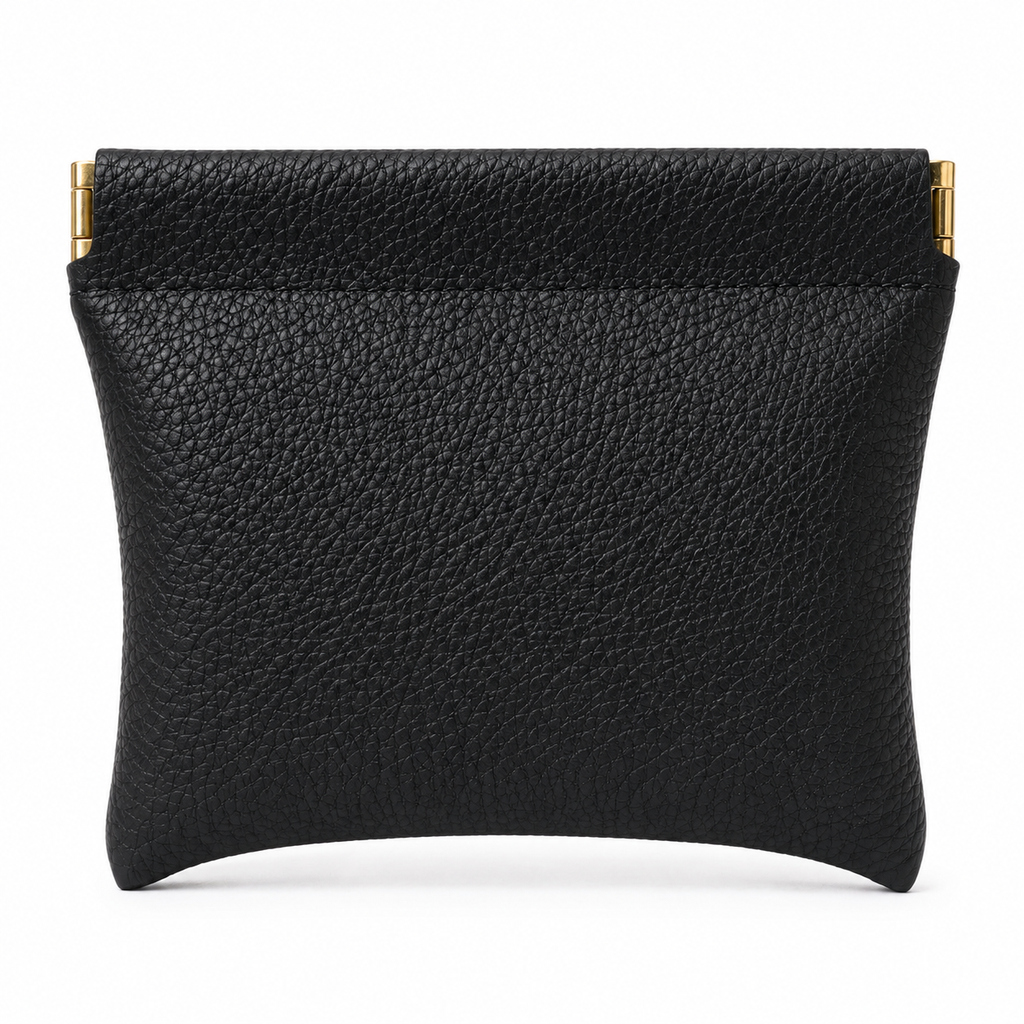 LGT JWLS Zwarte Zelfsluitende Mini Portemonnee van PU Leer Hoog Model