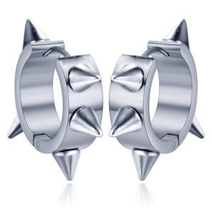 LGT Jewels Oorringen Edelstaal Spike Zilverkleurig