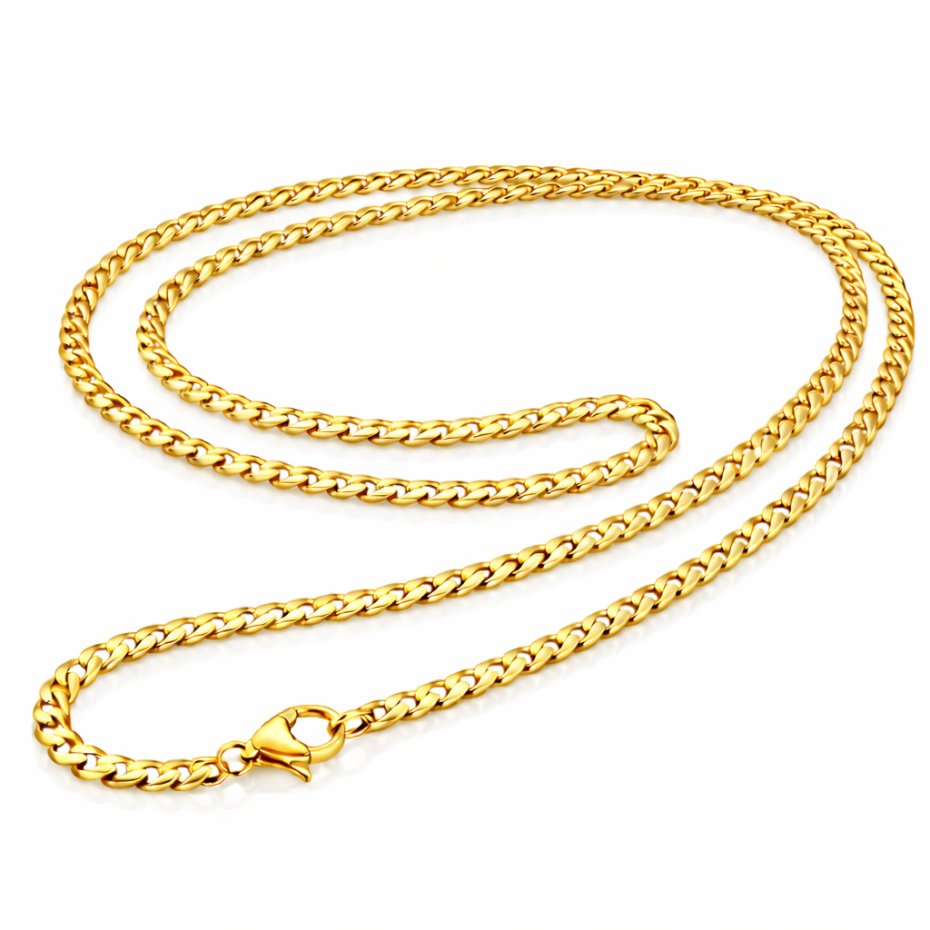 LGT Jewels Cubaanse koord ketting Goudkleurig Gourmet Schakel 3mm-60cm