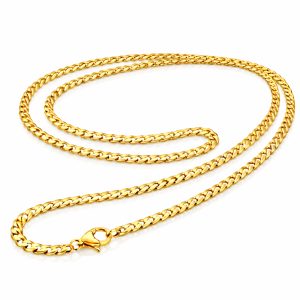 LGT Jewels Cubaanse koord ketting Goudkleurig Gourmet Schakel 3mm-70cm