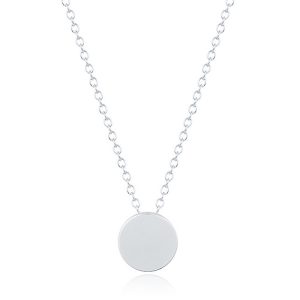 LGT Jewels Dames ketting Munt hanger Zilverkleurig
