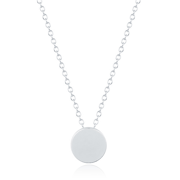 LGT Jewels Dames ketting Munt hanger Zilverkleurig