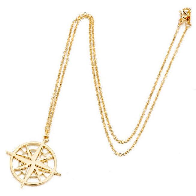 LGT Jewels Dames ketting kompas Goudkleurig