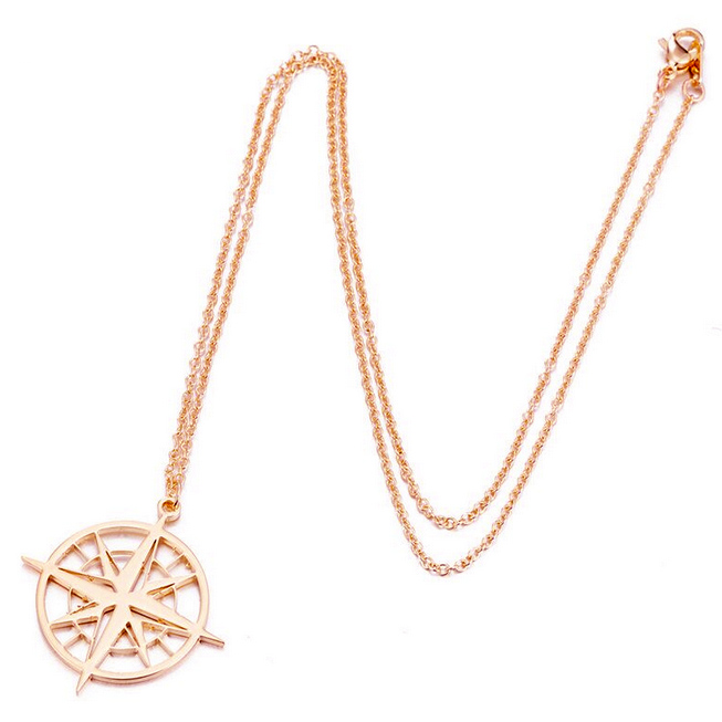 LGT Jewels Dames ketting kompas Rose