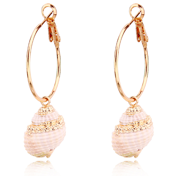LGT Jewels Damesoorbellen met Leunende Schelp