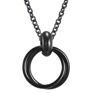 LGT Jewels Dubbele Cirkel kettinghanger RVS Zwart