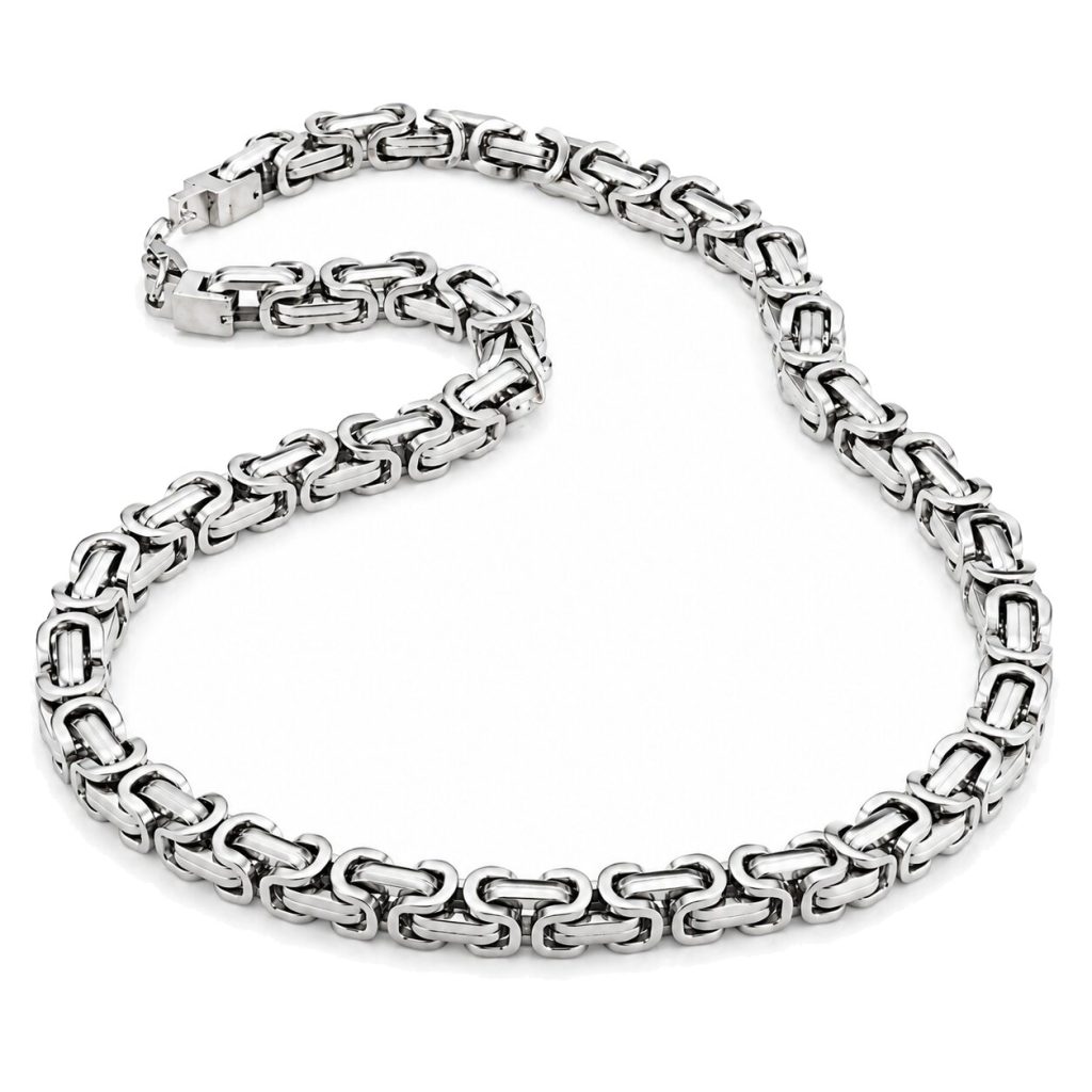 LGT Jewels koningsketting Heren Edelstaal Zilverkleurig – 55cm