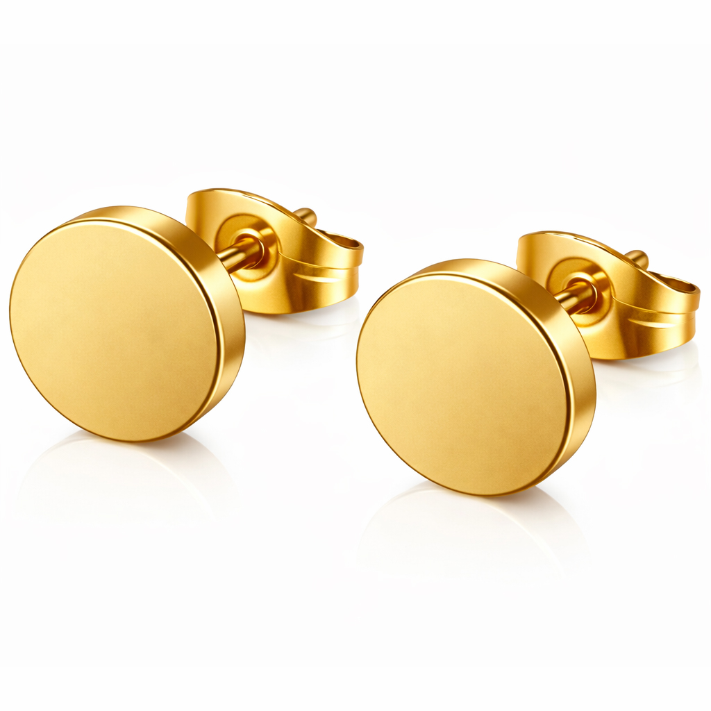 LGT Jewels Ronde oorknoppen Edelstaal Goudkleurig-4mm