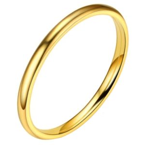 LGT Jewels smalle stalen ring Goudkleurig 2mm-18mm