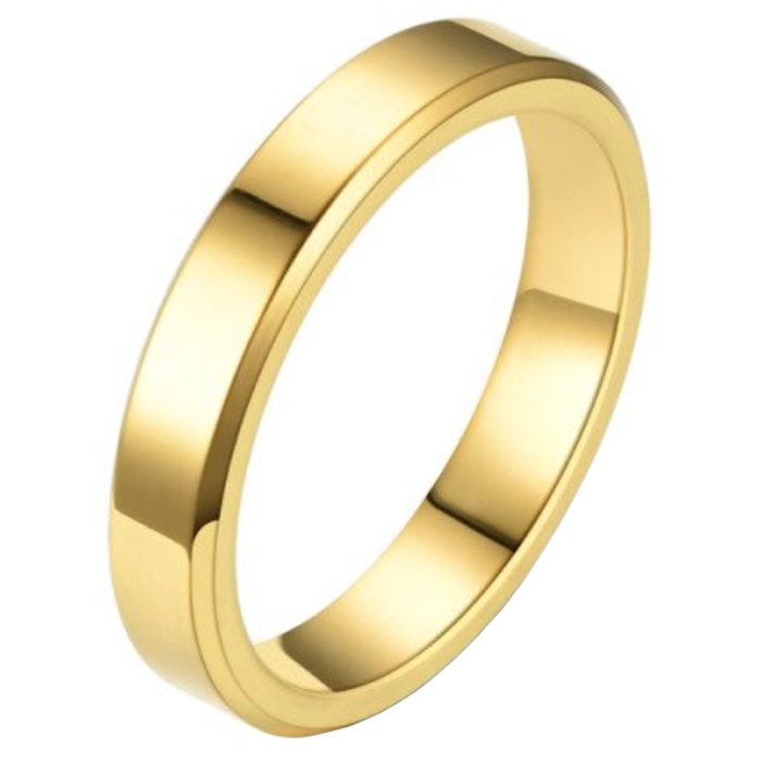 LGT Jewels smalle stalen ring Goudkleurig 4mm-20mm