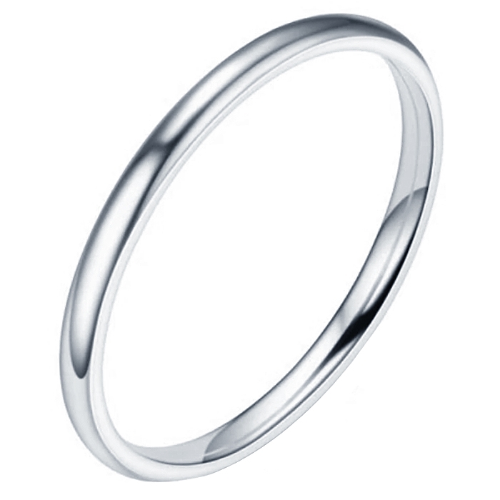 LGT Jewels smalle stalen ring Zilverkleurig 2mm-22mm