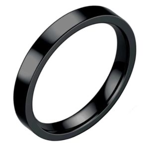 LGT Jewels smalle stalen ring Zwart 3mm-15mm