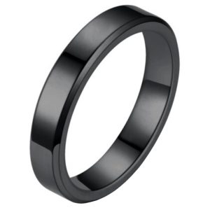 LGT Jewels smalle stalen ring Zwart 4mm-20mm