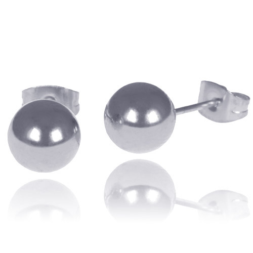 LGT Jewels Stud oorbellen Bol Zilver 4mm