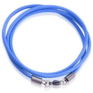 LGT Jewels waxkoord ketting Blauw- 2.5mm-65cm