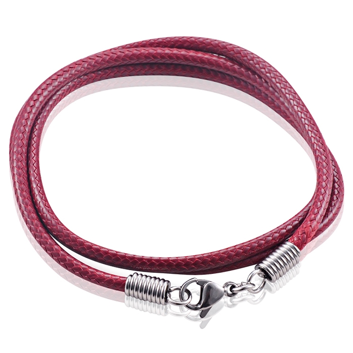 LGT Jewels waxkoord ketting Bordeauxrood – 2.5mm-55cm