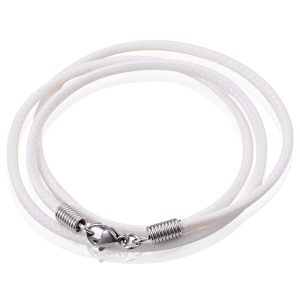 LGT Jewels waxkoord ketting Wit – 2.5mm-65cm