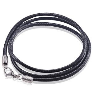 LGT Jewels waxkoord ketting Zwart – 2.5mm-55cm