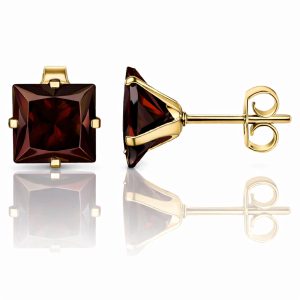 LGT JWLS Classic Stud Oorbellen Vierkant – Rood Goud-4mm