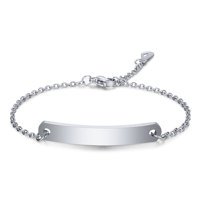 LGT JWLS Dames Armband Naamplaat Zilver