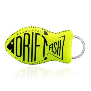 LGT JWLS Drijvende Vis Sleutelhanger – Neopreen – Fel Geel