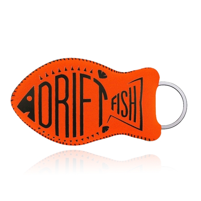 LGT JWLS Drijvende Vis Sleutelhanger – Neopreen – Fel Oranje