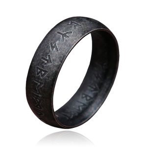 LGT JWLS Heren Ring – Ancient Runic Black-21mm