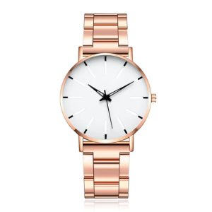 LGT JWLS Herenhorloge – Extra Plat Quartz Uurwerk – Rose Goud met Witte Wijzerplaat