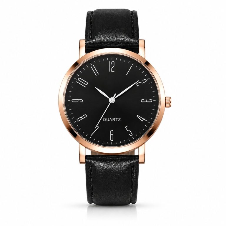 LGT JWLS Regent Zwart Zwart Herenhorloge Roségoudkleurig met Zwarte Band