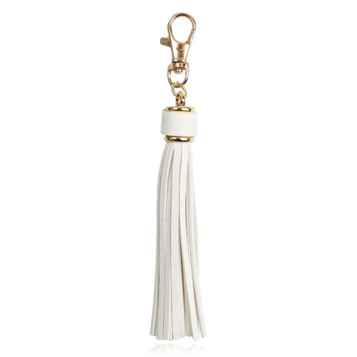 LGT JWLS Sleutelhanger Handtas Kwastje – Wit