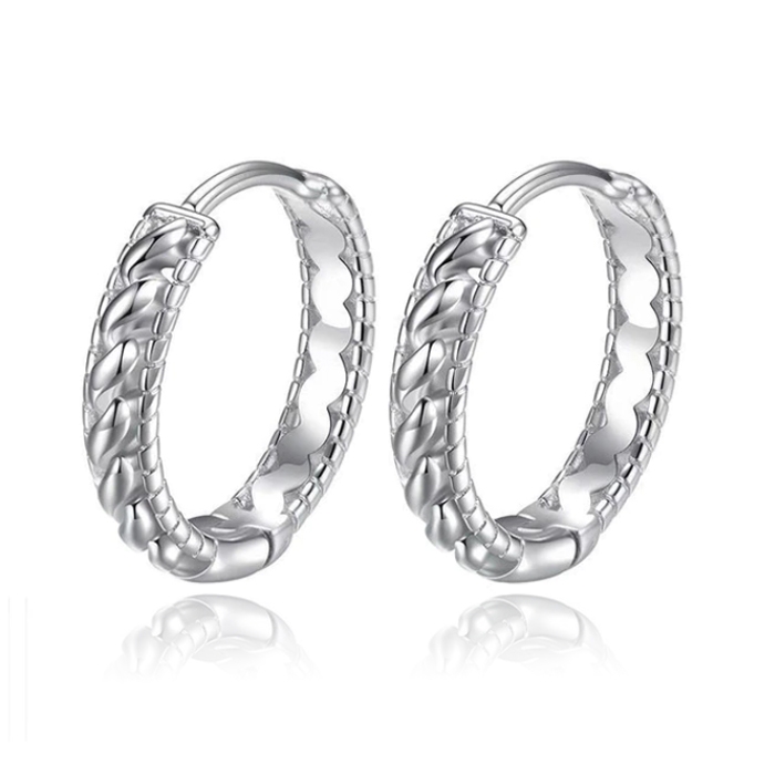 LGT JWLS Twisted Rope Oorringen – Zilver