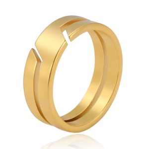 Luxe LGT JWLS Gouden RVS Ring voor Heren – Elegant en Uniek-21mm