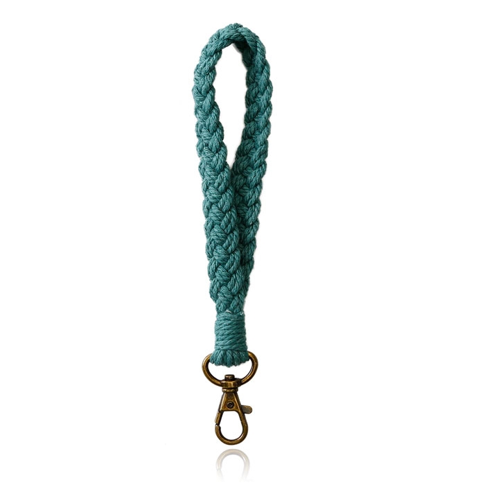 Macramé Polsband met Gesp – Donker Groen