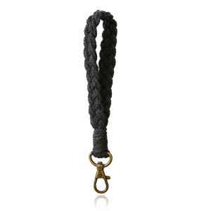 Macramé Polsband met Gesp – Zwart