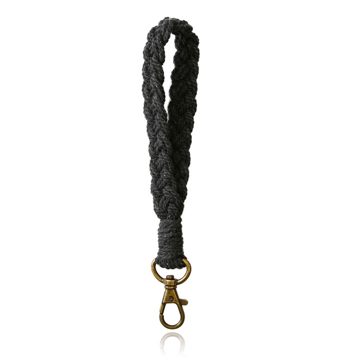 Macramé Polsband met Gesp – Zwart