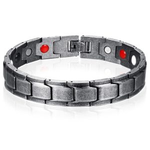 Magnetische heren armband Edelstaal Mendes Used Look
