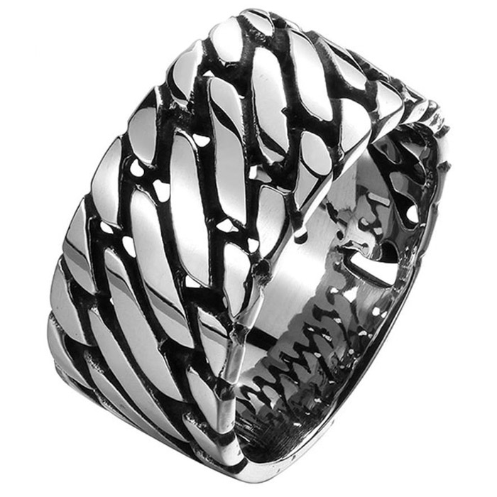 Mannen ring Staal Silver Chain-18mm