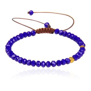 Memphis Armband Natuursteen – 4mm Facetkraal Night
