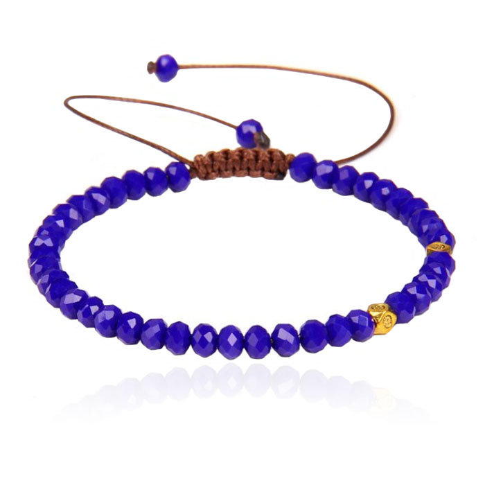 Memphis Armband Natuursteen – 4mm Facetkraal Night