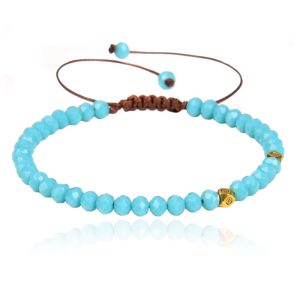Memphis Armband Natuursteen – 4mm Facetkraal Royal