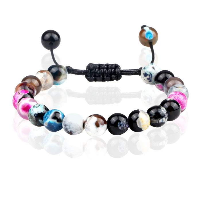 Memphis Dames Armband 8mm Kralen – fire Mix