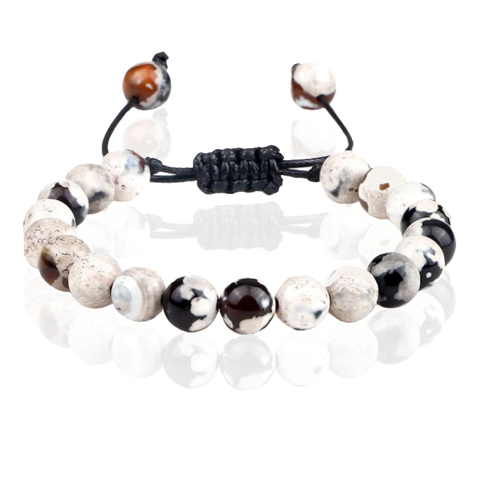 Memphis Dames Armband 8mm Kralen – White Fire