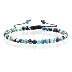 Memphis Fire Armband Natuursteen Kralen – Blue Fire