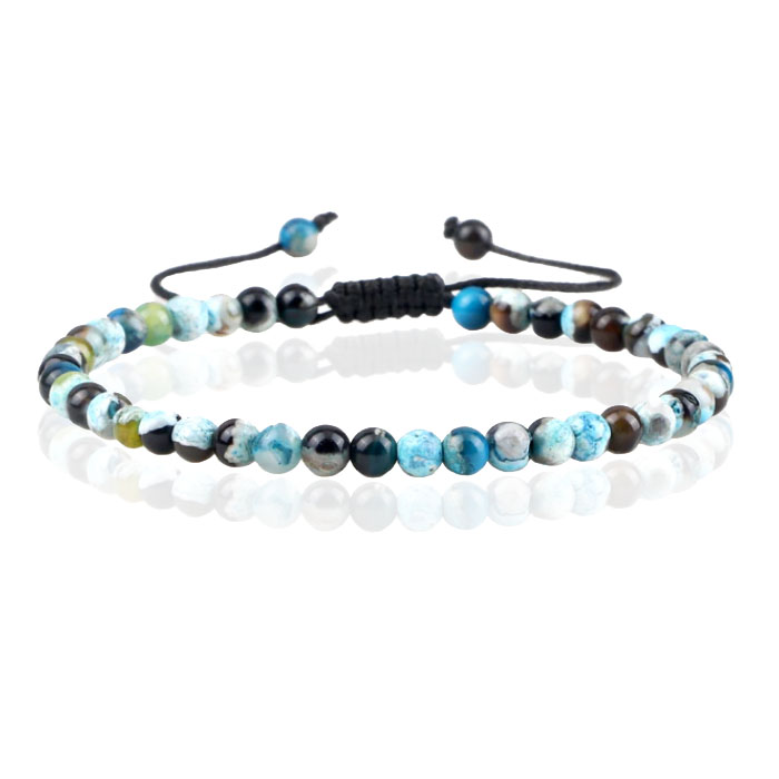 Memphis Fire Armband Natuursteen Kralen – Blue Fire