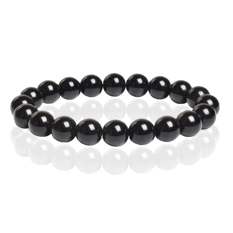 Memphis Natuursteen Armband 10mm – Black Agate