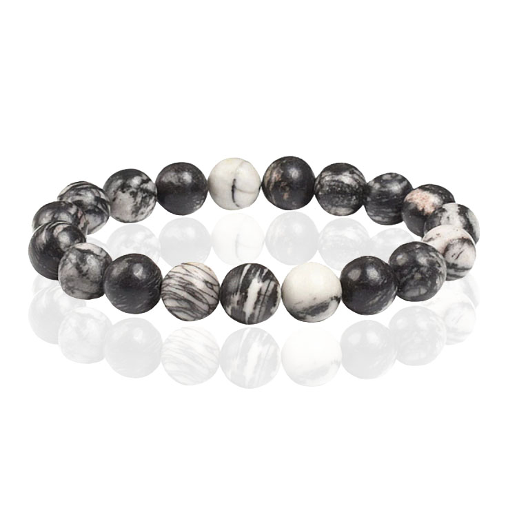 Memphis Natuursteen Armband 10mm – Picasso Stone