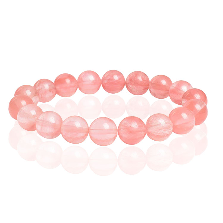 Memphis Natuursteen Armband 10mm – Watermelon Crystal