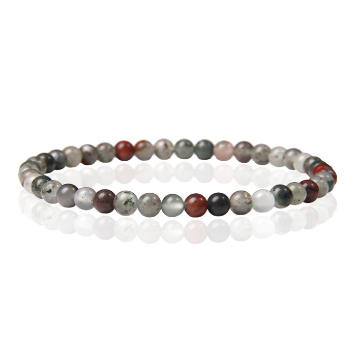 Memphis Natuursteen Armband – 4mm Bloodstone – 19cm