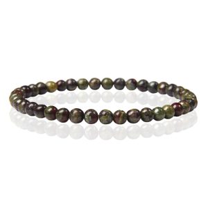 Memphis Natuursteen Armband – 4mm Dragon Bloodstone