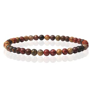 Memphis Natuursteen Armband – 4mm Flower Agate